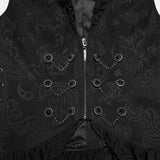 Last Rite Women's Gothic Waistcoat in Black