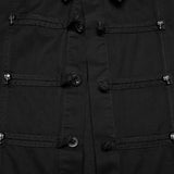 Pale Horse Men's Gothic Shirt with Skull in Black