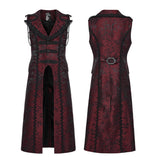 Aconite Men's Gothic Waistcoat with Chain Detail in Black