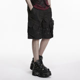 Plague Doctor Men's Gothic Shorts in Black