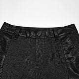 Thornfield Men's Gothic Victorian Brocade Pants in Black