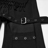 Aconite Buckled Gothic Flared Trousers