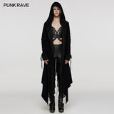 Highgate Women's Gothic Decadent Layered Long Coat in Black
