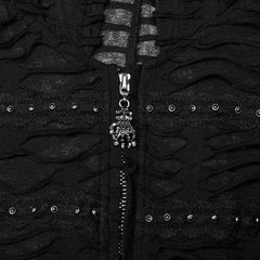Neon Nightfall Distressed Coat - PunkRave