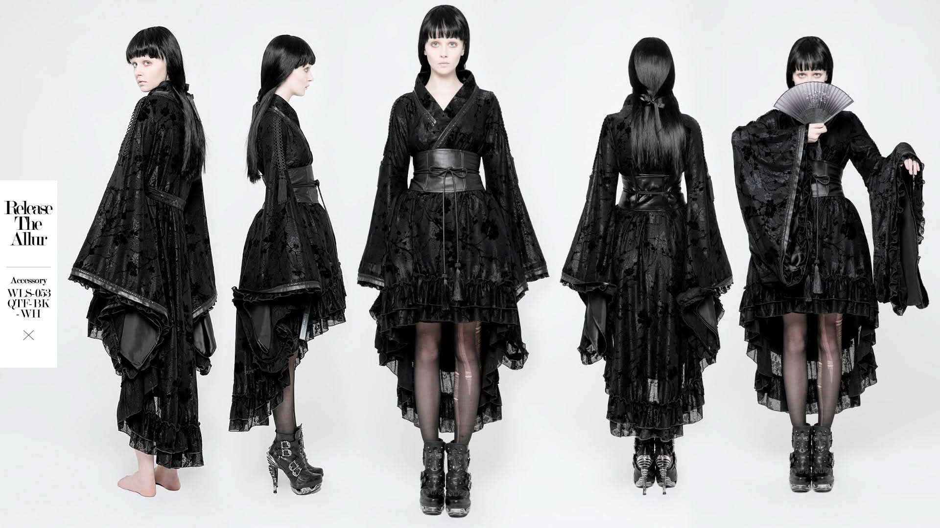 Raven Ink kimono Dress - PunkRave