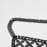 Nixie Women's Gothic Midnight Cross Layered Body Chain in Tarnished Bronze