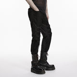 Lilith Men's Gothic Cyber Tech Trousers in Black