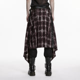 Widow Peak Men's Gothic Overskirt in Plaid