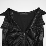 Aconite Women's Gothic Zipped Waistcoat Top in Black