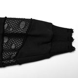 Bacchante Women's Punk Distressed Hoodie in Black