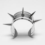 Snakeroot Women's Punk Studded Arm Cuff in Silver