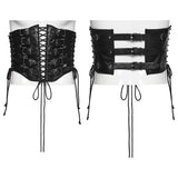 Crow Gothic Faux Leather Corset Men's