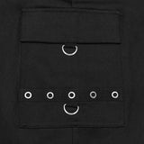 Willis Men's Gothic Military Strap Cloak in Black