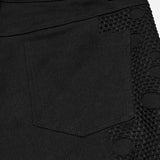 Ghost Light Men's Gothic Techwear Denim Trousers in Black