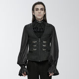 Lugubrious Gothic Jacquard Napoleon Hook Waistcoat Men's