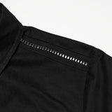 Carmilla Men's Gothic Shirt with Studded Shoulders in Black