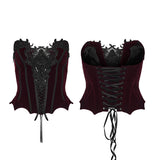 Melmoth Women's Gothic Corset in Red & Black