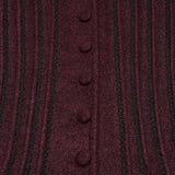 Selene Women's Gothic Woollen coat with Faux Fur-Trimmed in Red
