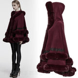 Usha Gothic Faux Fur Cloak