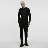 Auber Men's Punk Techwear Trousers in Black