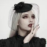 Mourning Star Veil Fascinator Hat