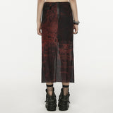 Molecular Women's Gothic Skirt in Black & Red