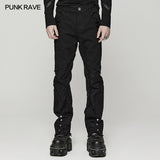 Altarf Gothic Distressed Black Denim Pants Men's