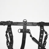 Introit Women's Punk Skeleton Spine Chain Harness in Black