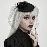 Mourning Star Veil Fascinator Hat