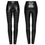 Nightshade Panel Cyber Faux Leather Leggings