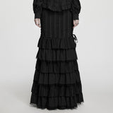 Black Lily Women's Victorian Vintage Skirt in Black