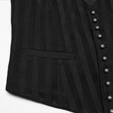 Gomez Gothic Striped Black Waistcoat Men's