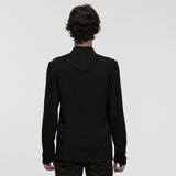 Penumbra Gothic Knit Brocade High Neck Top Men's