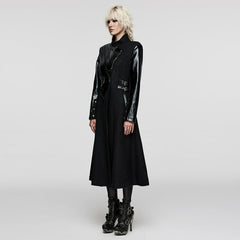 Gotham Glam PU Trench Coat - PunkRave