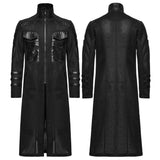 Azazel Gothic Mesh Faux Leather Coat Men's