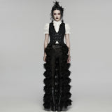 Last Rite Women's Gothic Waistcoat in Black