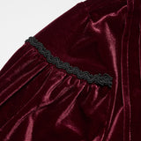Klingsor Men's Gothic Velvet Dandy Shirt in Red