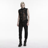 Aether Victorian Gothic Cyber Waistcoat Top Men's