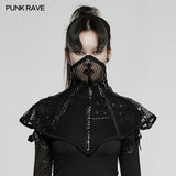 Alrisha Gothic Mesh Faux Leather Mask Collar