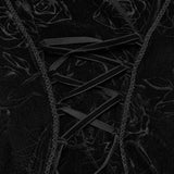 Crimson Elegy Women's Gothic Lace Top  in Black
