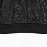Cloister Punk Distressed Burnout Mesh Studded Hoodie Men's