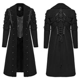 Barghest Men's Punk Chain Zipped Jacket in Black