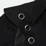 Zodiac Gothic Wool Eyelet Capelet Striped Coat Men's