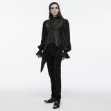Caustic Gothic Jacquard Lace-Up Waistcoat Men's