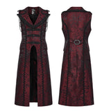 Aconite Men's Gothic Waistcoat with Chain Detail in Black