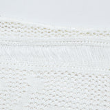 Ainmire White Gothic Knit Mesh Skull Dress