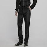 Arbaces Gothic Striped Embellished Pants Men's