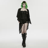 Dead Calm Women's Gothic Woven Mesh Sleeveless Hood
