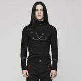 Zadkiel Men's Gothic Longsleeve T-shirt in Black