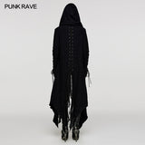 Highgate Women's Gothic Decadent Layered Long Coat in Black